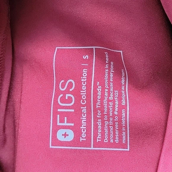 Figs Burgundy Zamora Maternity Jogger Scrub Pants Sz S NEW - Picture 12 of 14